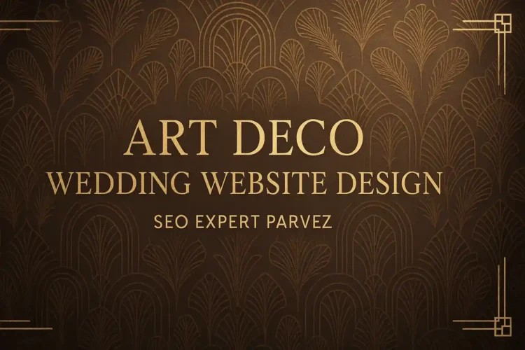 Art Deco Wedding Website Design