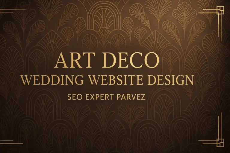 Art Deco Wedding Website Design